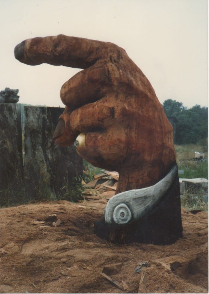 "This Way" - Large Redwood Sculpture from Pvt Japanese Collection - Image